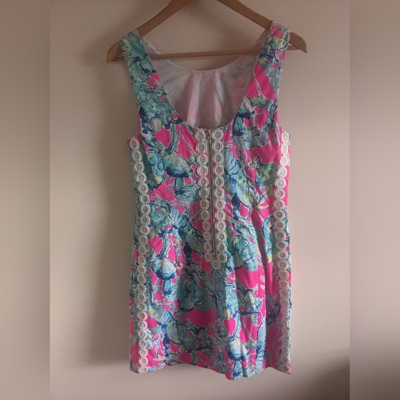 LILLY PULITZER Lobsters In Love Mila Shift summer Dress USA 6 UK 10 - Picture 5 of 11